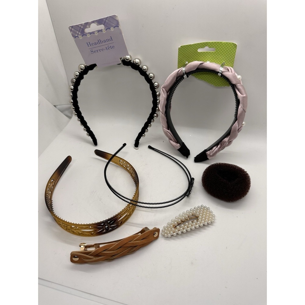 Lot Hair Accessories Headbands Clips Barrettes Scrunchie Pearl Mixed Styles